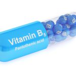 Vitamin capsule B5, 3D rendering